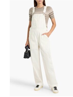 Alex Mill Lili Overalls White Denim Relaxed Fit Adjustable Straps Womens XS NWOT